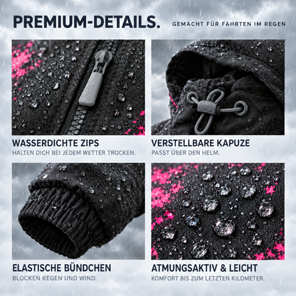 Premium-Details – Zips, Kapuze, Bündchen, Material
